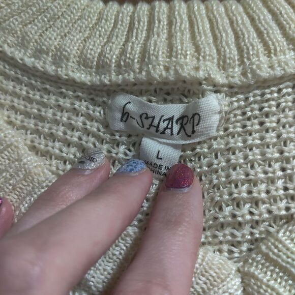 b-Sharp Distressed High-Low Sweater Tunic - Picture 6 of 8